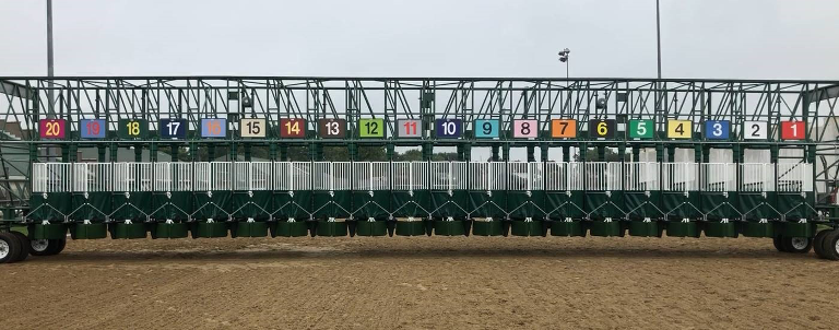 Steriline 20 stall racing gate for Kentucky Derby
